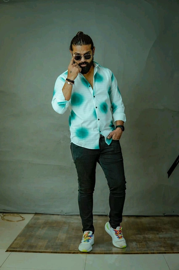 *🤩 SPECIAL DIGITAL TRENDING PRINTED SHIRT IN TEXTURE FABRIC FOR YOUR STYLISH LOOK* 🏝️ - M