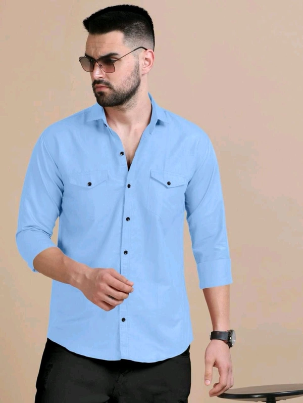  Double Pocket Shirt Regular Use For Men *✨ DAILY WEAR FORMAL COLLECTION 🌟* - L