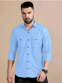  Double Pocket Shirt Regular Use For Men *✨ DAILY WEAR FORMAL COLLECTION 🌟* - XL