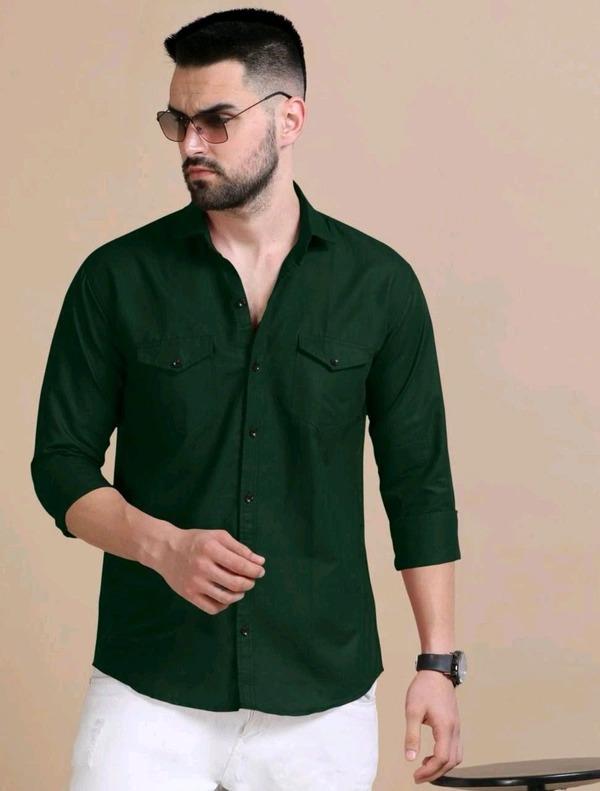  Double Pocket Shirt Regular Use For Men *✨ DAILY WEAR FORMAL COLLECTION 🌟* - L