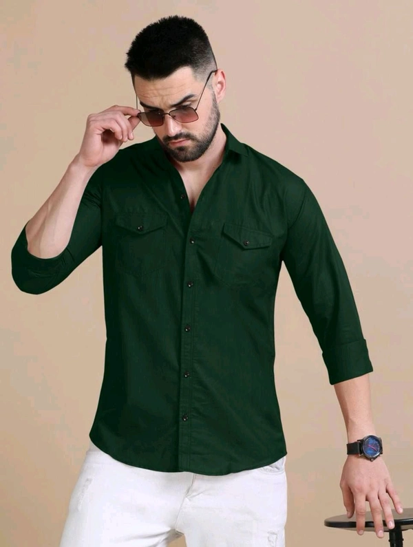  Double Pocket Shirt Regular Use For Men *✨ DAILY WEAR FORMAL COLLECTION 🌟* - L
