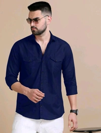  Double Pocket Shirt Regular Use For Men *✨ DAILY WEAR FORMAL COLLECTION 🌟* - M