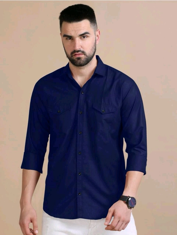  Double Pocket Shirt Regular Use For Men *✨ DAILY WEAR FORMAL COLLECTION 🌟* - XL