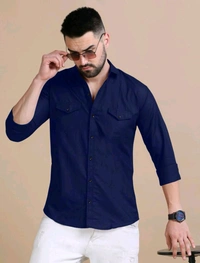  Double Pocket Shirt Regular Use For Men *✨ DAILY WEAR FORMAL COLLECTION 🌟* - XL