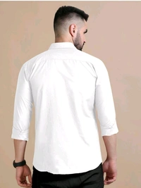 White Double Pocket Shirt Regular Use For Men *✨ DAILY WEAR FORMAL COLLECTION 🌟* - M