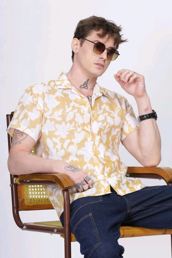 *😎 MEN'S SPECIAL UNIQUE DESIGNED COMFORTABLE FABRIC SHIRT* 🤗 - L