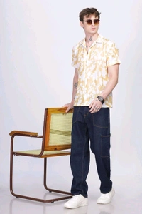 *😎 MEN'S SPECIAL UNIQUE DESIGNED COMFORTABLE FABRIC SHIRT* 🤗 - L