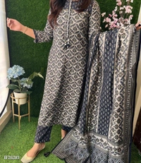 Pure Fine Reyon Kurti Pant Dupatta - XXL