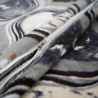 Morado Single Bed Flannel Fabric Quilt/Duvet/Rajai/Blanket Cover for Winters | Warm & Soft | 190 GSM | 60x90 Inches (GreySandClock) - Gray Beige Blocks