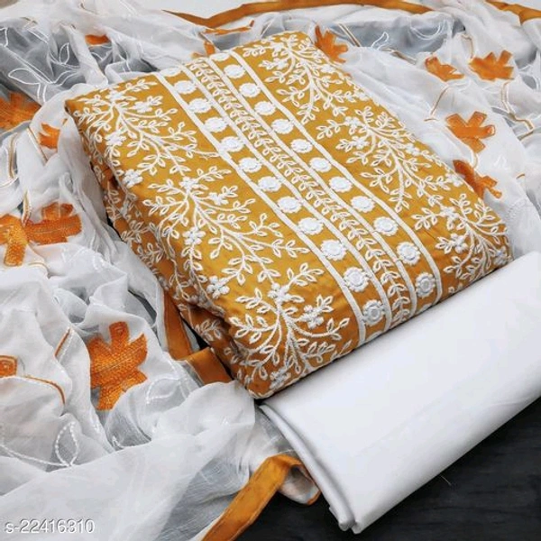 Cotton Chudi Materials - free size, yellow