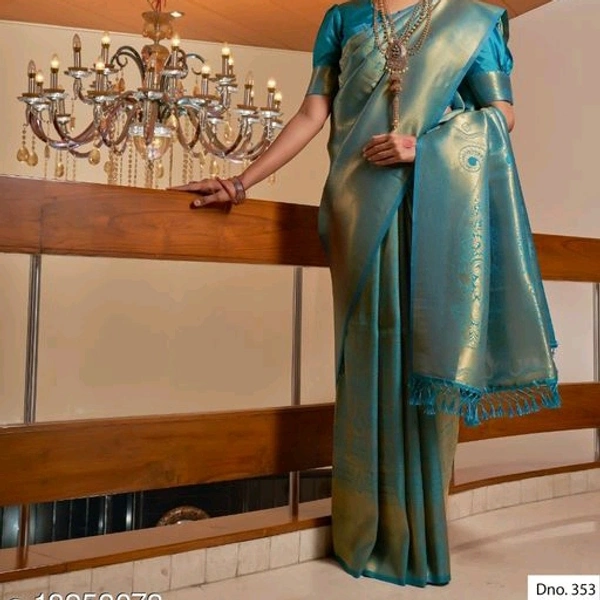 Kanchipuram Silk Saree - blue