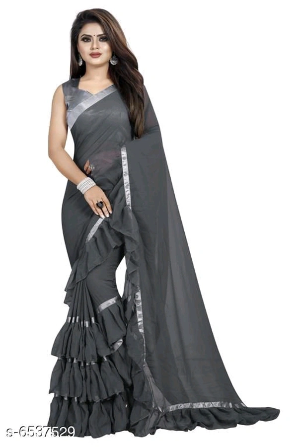 Evergreen Beautiful Saree - free size, grey