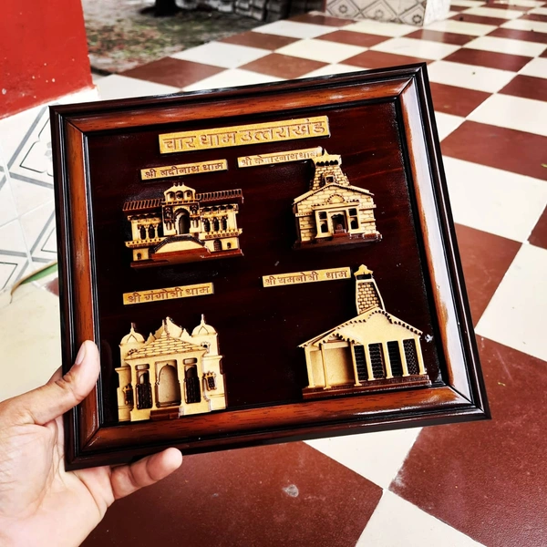 Char Dham Frame - 27x24.5 (LxW) in cm