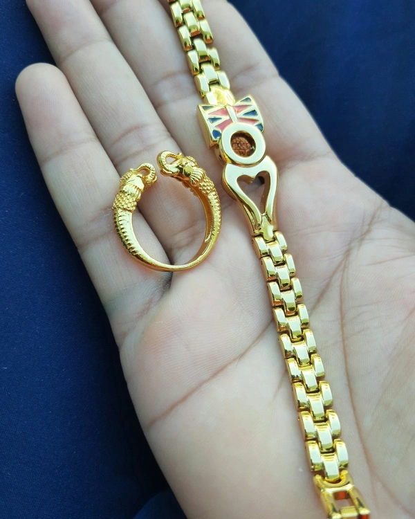 Bracelet + Ring - Bracelet Standard size...  Ring- free size