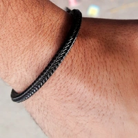 IGP Black Pendant Chain Bracelet  - Standard