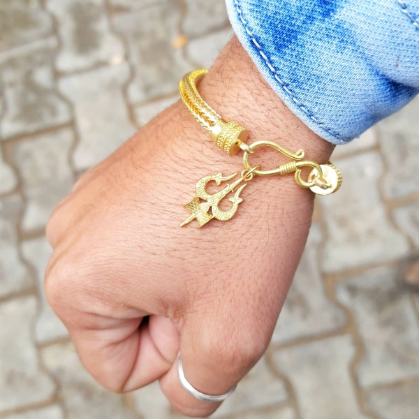 Brass Pendant Chain Bracelet - standard