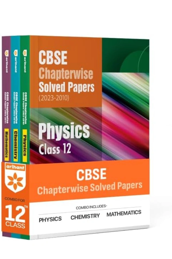 Arihant CBSE Chapterwise Solved Papers 2023-2011 Physics, Chemistry, Mathematics Class 12th (Set of 3 Books) - White