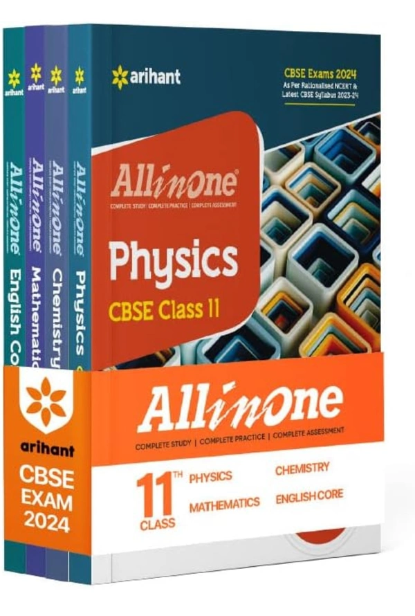 All In One Class 11th Physics, Chemistry, Mathematics, English Core for CBSE Exam 2024 (Set of 4 Books)