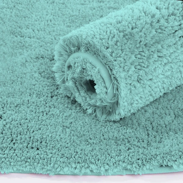 LUXE HOME INTERNATIONAL LuxeHomeBathmat2800GSMMicrofiberAntiSlipWaterAbsorbentMachineWashableandQuickDryVegasMatsforBathroom,Kitchen,Entrance(Aqua,40x60Cm,Packof1) - Aqua