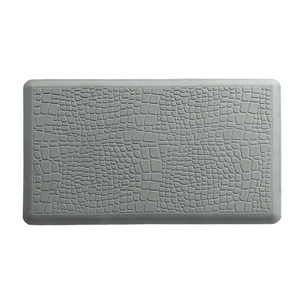 LUXE HOME INTERNATIONAL Anti-Fatigue (45x75 cm) Kitchen Mat – Cushioned Support, Stylish and Durable, Easy to Clean, Non-Slip Bottom – Ideal for Kitchen, Desk, Laundry, Garage - 45x75 cm, Grey