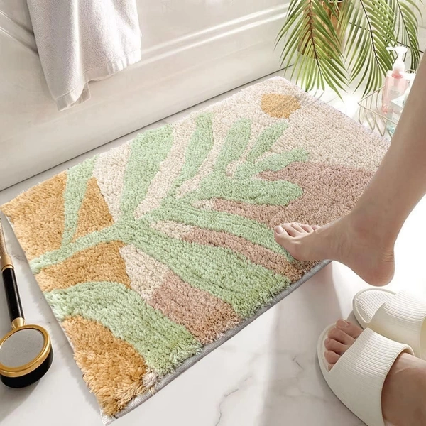 LUXE HOME INTERNATIONAL id's Bath Mat (40x60 cm) Bathroom Mat | Extra Soft and Absorbent Microfiber Bath Rugs, Non-Slip Plush Shaggy Bath Mat, Machine Wash Dry |Bathroom Floor, Door for Room - 40x60 cm, Sun