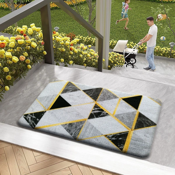 LUXE HOME INTERNATIONAL Cuba PVC Loop Utility Anti-Fatigue Indoor/Outdoor Mats for Home | Cushioned, Non Slip, Washable | Mat for Kitchen, Garage & More - 45x75 cm, Black