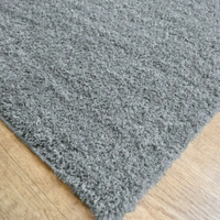 LUXE HOME INTERNATIONAL Ultra Soft Microfiber Area Rug - Non-Slip, Carpet for Living Room, Bedroom, and Home Decor - 6x9 Feet, Silver