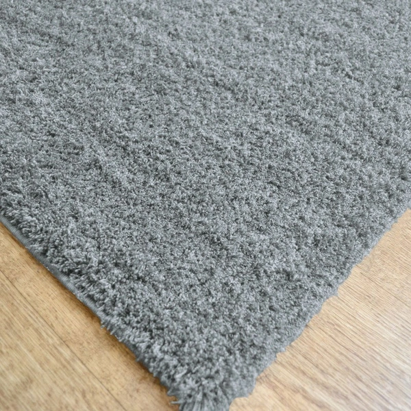 LUXE HOME INTERNATIONAL Ultra Soft Microfiber Area Rug - Non-Slip, Carpet for Living Room, Bedroom, and Home Decor - 6x9 Feet, Silver