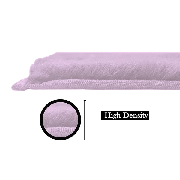 LUXE HOME INTERNATIONAL LuxeHomeBathMatSuperSoftAntiSkidRabbitFur(1000GSM)BathroomMats(40X60cm,Lilac)Packof1 - 40x60 cm