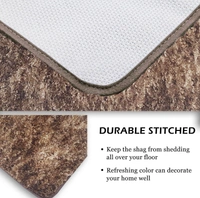 LUXE HOME INTERNATIONAL Luxe Home Bath mat Super Soft Anti Skid Hawaii Contour Set of 3 Piece Rugs for Bathroom ( Rock Brown, Medium ) - 45x75 cm, Brown
