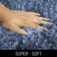 LUXE HOME INTERNATIONAL Luxe Home Bath mat Super Soft Anti Skid Hawaii Contour Set of 2 Piece Rugs for Bathroom ( Charcoal, Medium ) - 45x75 cm, Charcoal