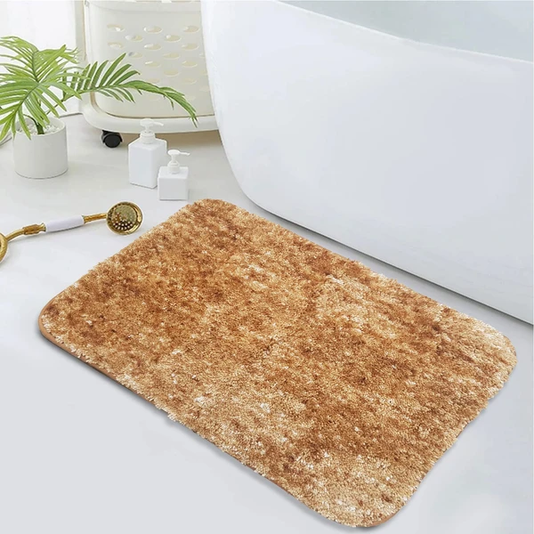 LUXE HOME INTERNATIONAL Luxe Home Bath mat Super Soft Anti Skid Hawaii Rugs for Bathroom ( Anti Gold, Medium ) Pc-1 - 45x75