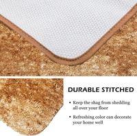 LUXE HOME INTERNATIONAL Luxe Home Bath mat Super Soft Anti Skid Hawaii Rugs for Bathroom ( Anti Gold, Medium ) Pc-1 - 45x75 cm, Anti Gold
