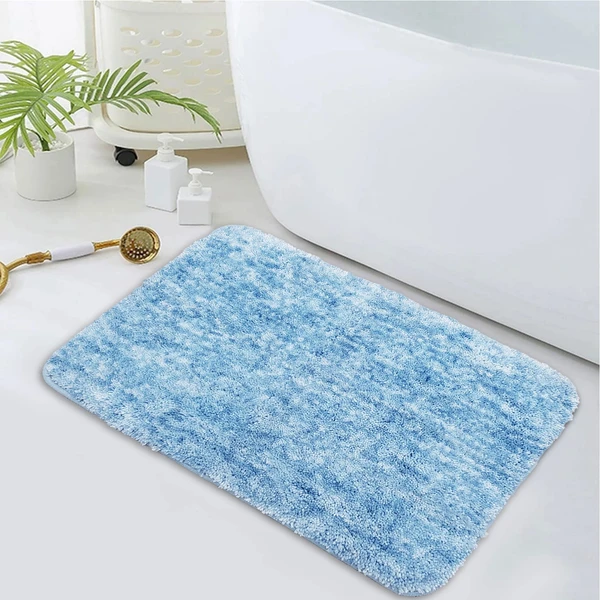 LUXE HOME INTERNATIONAL Luxe Home Bath mat Super Soft Anti Skid Hawaii Rugs for Bathroom ( Cloud, Medium ) Pc-1 - 45x75, Cloudy