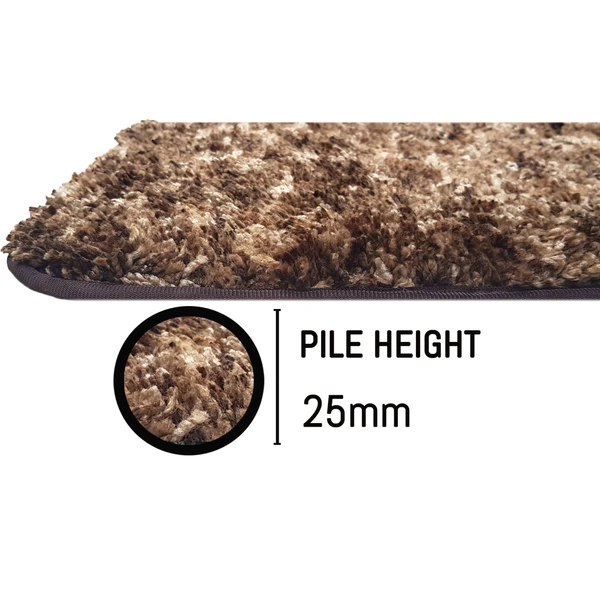 LUXE HOME INTERNATIONAL Luxe Home Bath mat Super Soft Anti Skid Hawaii Rugs for Bathroom ( Rock Brown, Medium ) Pc-1 - 45x75, Brown