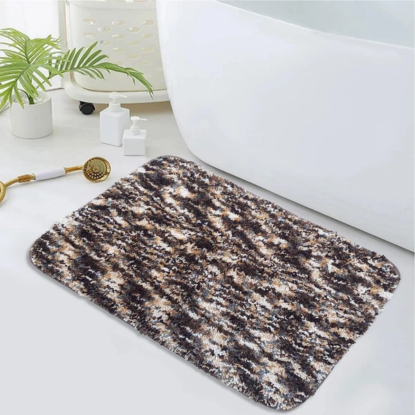 LUXE HOME INTERNATIONAL Luxe Home Bath mat Super Soft Anti Skid Hawaii Rugs for Bathroom ( Walnut, Medium ) Pc-1 - 45x75, Wallnut