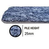 LUXE HOME INTERNATIONAL Luxe Home Bath mat Super Soft Anti Skid Hawaii Contour Set of 2 Piece Rugs for Bathroom ( Charcoal, Large ) - 60x90, Charcoal