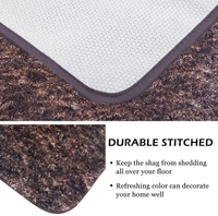 LUXE HOME INTERNATIONAL Luxe Home Bath mat Super Soft Anti Skid Hawaii Contour Set of 2 Piece Rugs for Bathroom ( Cocoa, Large ) - 60x90 cm, Cocoa