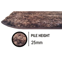 LUXE HOME INTERNATIONAL Luxe Home Bath mat Super Soft Anti Skid Hawaii Contour Set of 2 Piece Rugs for Bathroom ( Cocoa, Large ) - 60x90 cm, Cocoa