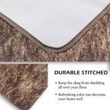 LUXE HOME INTERNATIONAL Luxe Home Bath mat Super Soft Anti Skid Hawaii Contour Set of 2 Piece Rugs for Bathroom ( Rock Brown, Large ) - 60x90, Brown