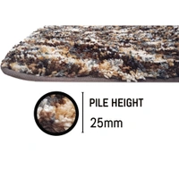 LUXE HOME INTERNATIONAL Luxe Home Bath mat Super Soft Anti Skid Hawaii Contour Set of 2 Piece Rugs for Bathroom ( Walnut, Large ) - 60x90 cm, Wallnut