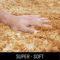 LUXE HOME INTERNATIONAL Luxe Home Bath mat Super Soft Anti Skid Hawaii Rugs for Bathroom ( Anti Gold, Large ) Pc-1 - 60x90 cm, Anti Gold