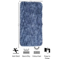 LUXE HOME INTERNATIONAL Luxe Home Bath mat Super Soft Anti Skid Hawaii Rugs for Bathroom ( Charcoal, Large ) Pc-1 - 60x90 cm, Charcoal