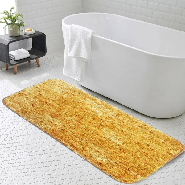 LUXE HOME INTERNATIONAL Luxe Home Bath mat Super Soft Anti Skid Hawaii Rugs for Bathroom ( Gold, Large ) Pc-1 - 60x90, Gold