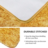 LUXE HOME INTERNATIONAL Luxe Home Bath mat Super Soft Anti Skid Hawaii Rugs for Bathroom ( Gold, Large ) Pc-1 - 60x90 cm, Gold