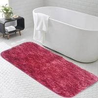 LUXE HOME INTERNATIONAL Luxe Home Bath mat Super Soft Anti Skid Hawaii Rugs for Bathroom ( Pastel Red, Large ) Pc-1 - 60x90 cm, Pastel Red