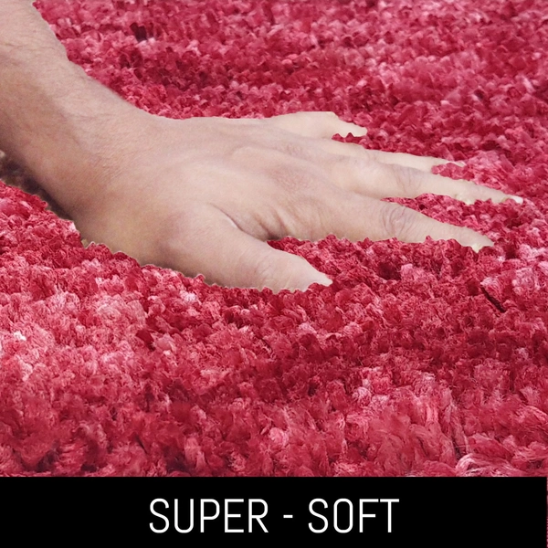LUXE HOME INTERNATIONAL Luxe Home Bath mat Super Soft Anti Skid Hawaii Rugs for Bathroom ( Pastel Red, Large ) Pc-1 - 60x90 cm, Pastel Red