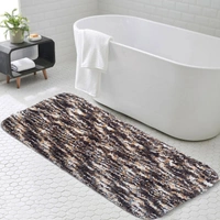 LUXE HOME INTERNATIONAL Luxe Home Bath mat Super Soft Anti Skid Hawaii Rugs for Bathroom ( Walnut, Large ) Pc-1 - 60x90 cm, Walnut