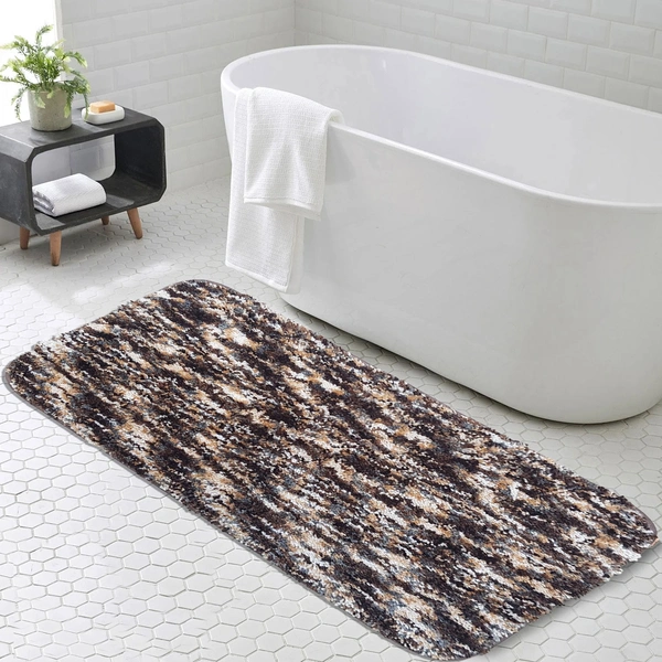 LUXE HOME INTERNATIONAL Luxe Home Bath mat Super Soft Anti Skid Hawaii Rugs for Bathroom ( Walnut, Large ) Pc-1 - 60x90 cm, Walnut