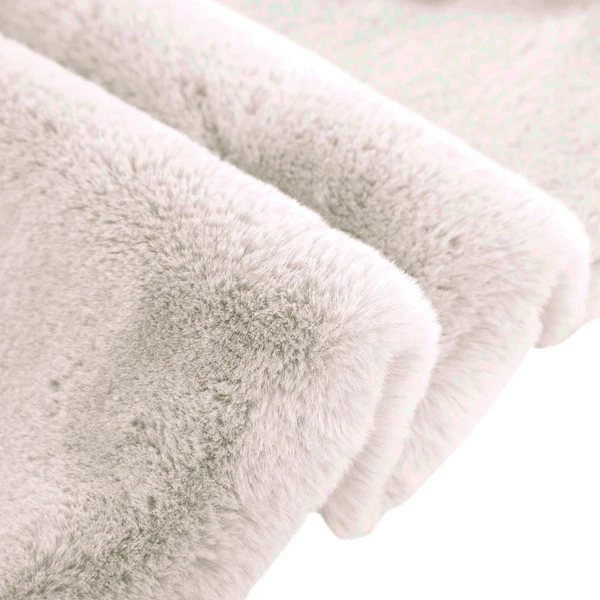 LUXE HOME INTERNATIONAL Luxe Home Bath Mat Super Soft Anti Skid Rabbit Fur (1000 GSM) Bathroom Mats for Bedroom, Door, Kitchen Floor ( 40 X 60 cm , Skin ) Pack of 1 - 40x60, Skin